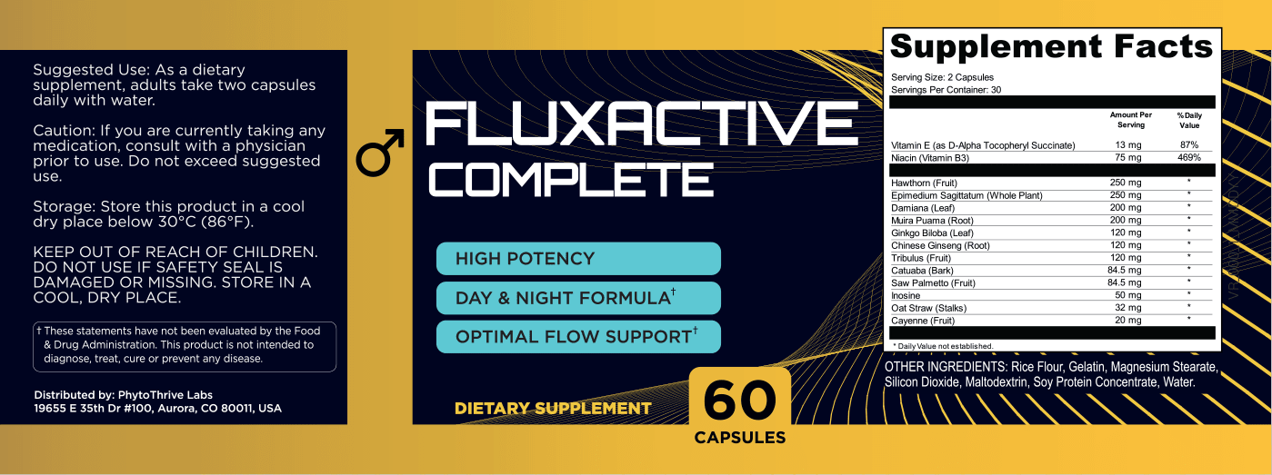 Fluxactive Complete Prostate Supplement Facts